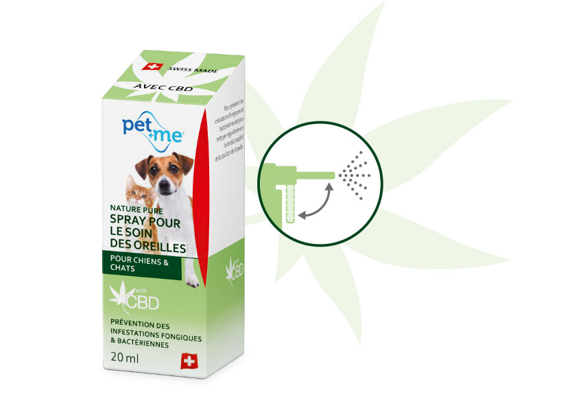 pet+me® SPRAY POUR LE SOIN DES OREILLES